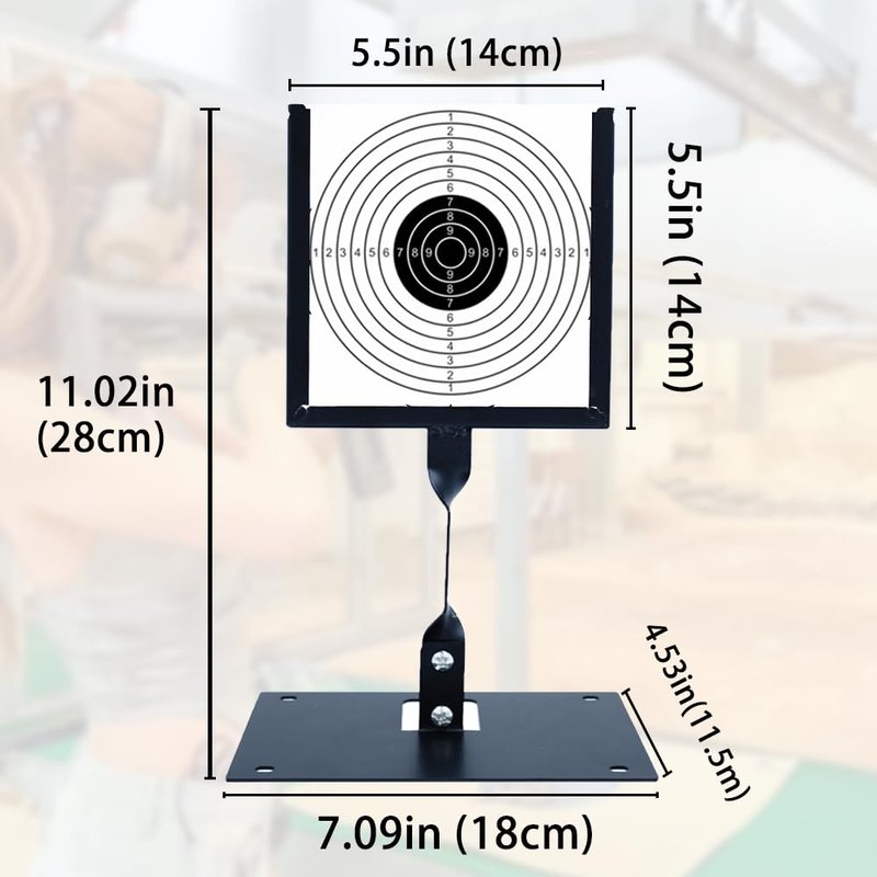STRONCHUANBb Gun Target, Shooting Target, Slingshot Target, Comes with 20 Paper Targets, Square, Iron, Portable Design, Suitable for Outdoor Shooting and Hunting Shooting