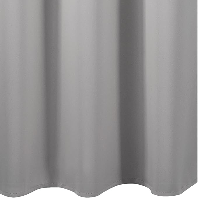 LEMOMO Blackout Curtains 66 x 72 Inch Long Light Grey Curtains Set of 2 Panels
