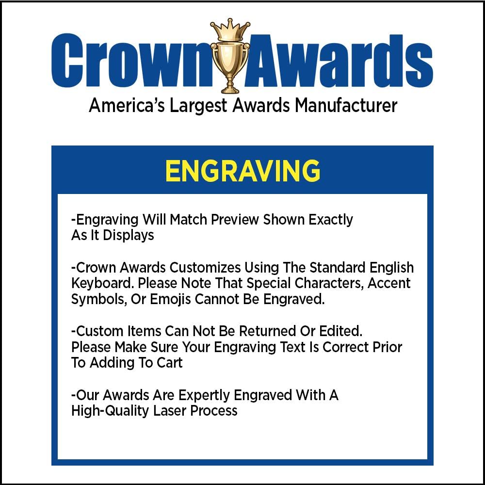 Crown Awards Soccer Trophies with Custom Engraving, 7.25" Personalized Gold Iconz Soccer Ball Trophy On Deluxe Round Base 1 Pack Prime