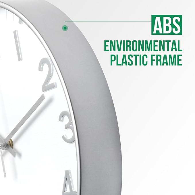 Wall Clock Modern Simple Quartz Decorative Clock Non-Ticking Silent Battery