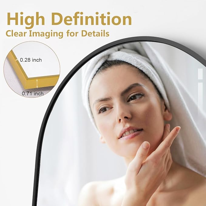 Rowjut Floor Mirror Arched Mirror Full Length 56"X20" Full Length Mirror can be