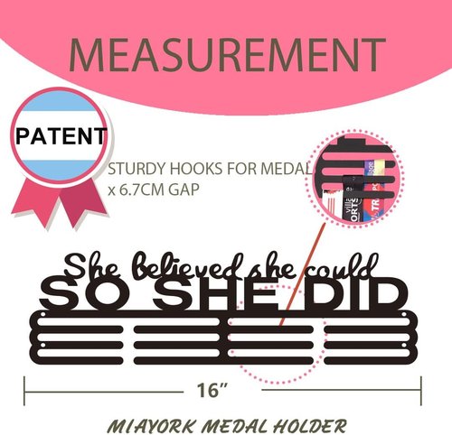 Medal Hanger | Easy-to-Install Wall-Mounted Medal Holder for Runners - Perfect for Displaying Awards
