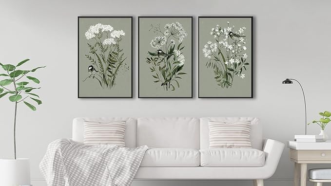 Large Flowers Canvas Wall Art