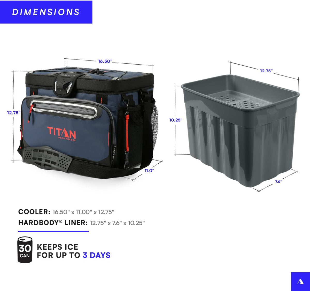 Titan by Arctic Zone Deep Freeze Cooler - Zipperless Design with Superior Insulation | Durable HardBody Liner