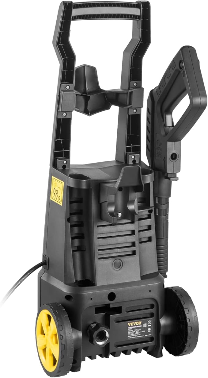 VEVOR Electric Power Washer, 2000 PSI 1.65 GPM, Portable Cleaner with 30ft Hose, Foam Cannon & 5 Nozzles for Cars, Patios, Fences - ETL Listed
