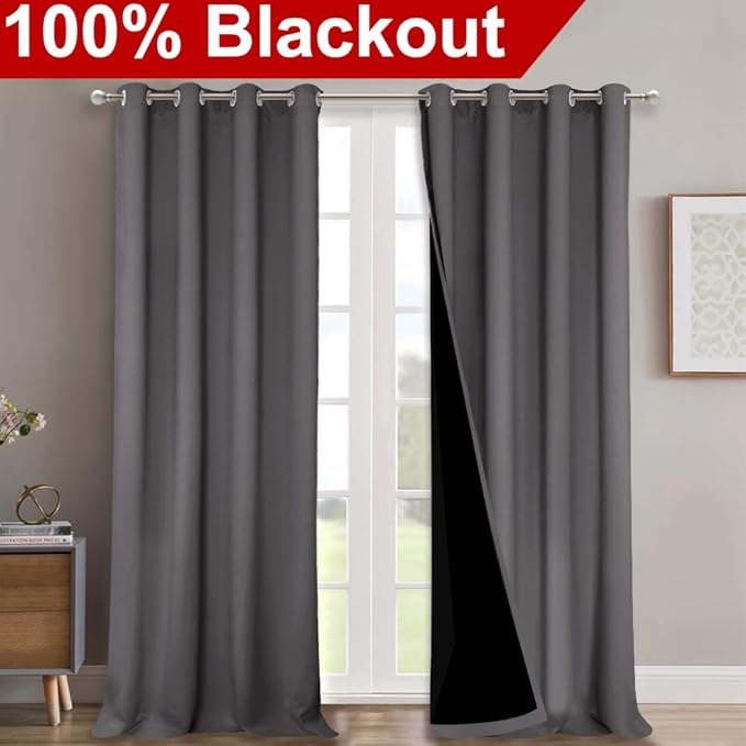 NICETOWN Total Shade Curtains and Draperies, Heavy-Duty Full Light Shading
