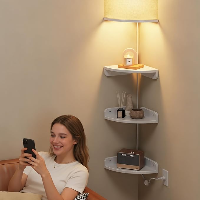 YAOHUOO Corner Shelf Wall Mounted