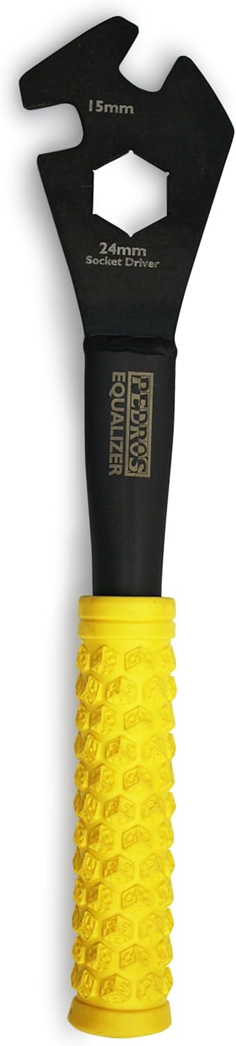 Pedro's Unisex's Equalizer PRO Pedal Wrench II-15MM, Black/Yellow, 15mm