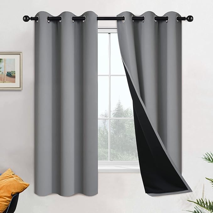 Yakamok 63 Inch Length 100% Blackout Curtains