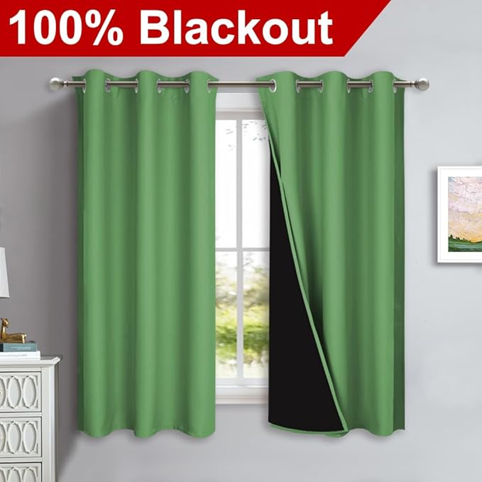 NICETOWN 100% Blackout Short Curtains