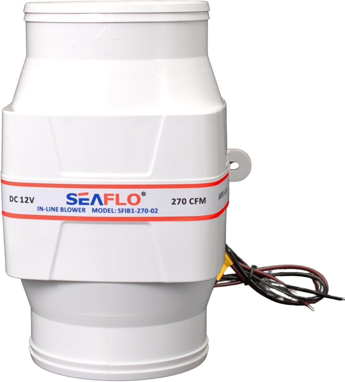 SEAFLO Marine Bilge Air Blowers - Ultra-Quiet 12V Operation | 130-270 CFM for Yacht/Sailboat/Boat - 4-Year Warranty