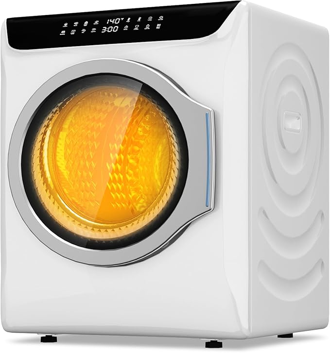 VCJ 2.8 cu.ft Portable Dryer, 1400W Electric Clothes Dryer with 6 Drying Modes & LED Control Panel, Front Load Compact Dryer for Home, Apartment, Dorms