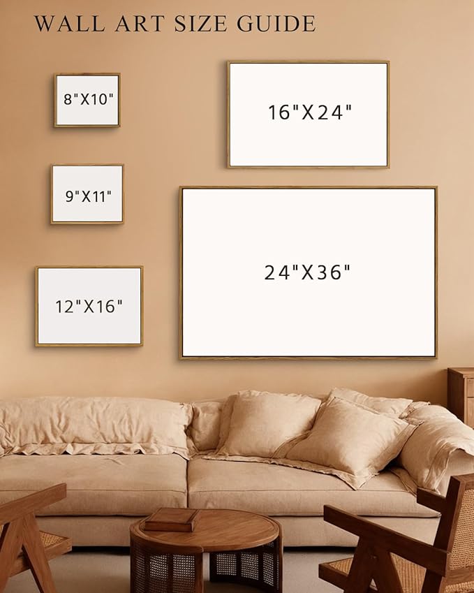 InSimSea Framed Canvas Wall Art Vintage Decor, Retro Floral Rustic Decorations for Living Room, Farmhouse Wall Decor for Living Room Bedroom, 24"x36"