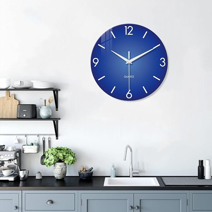 XFM Modern Wall Clock 16 Inch Silent Non-Ticking Wall Clocks Battery Operated