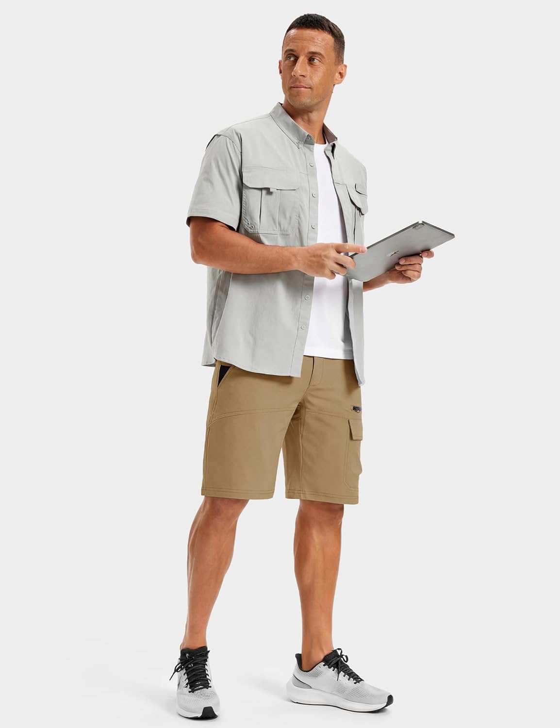 TACVASEN Men's Quick-Dry Cargo Shorts - Water-Resistant for Outdoor Activities | Casual Golf & Hiking