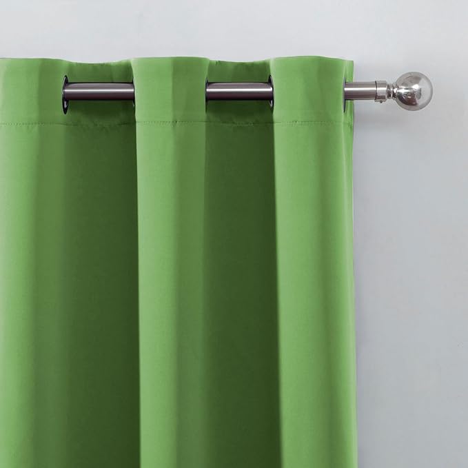 LEMOMO Blackout Curtains 52 x 90 Inch Long Light Green Curtains Set of 2 Panels