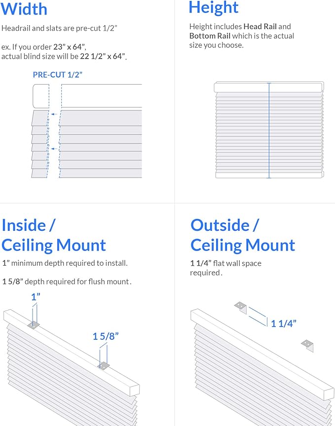CHICOLOGY Mini Blinds for Indoor Windows – 23"W x 36"H, Cappuccino Horizontal