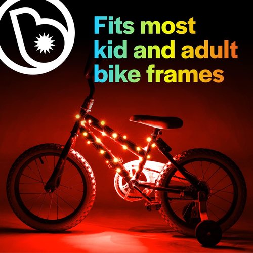 CosmicBrightz LED Bike Frame Rope Light - 6.5ft Battery-Powered String Light for Kids & Adults