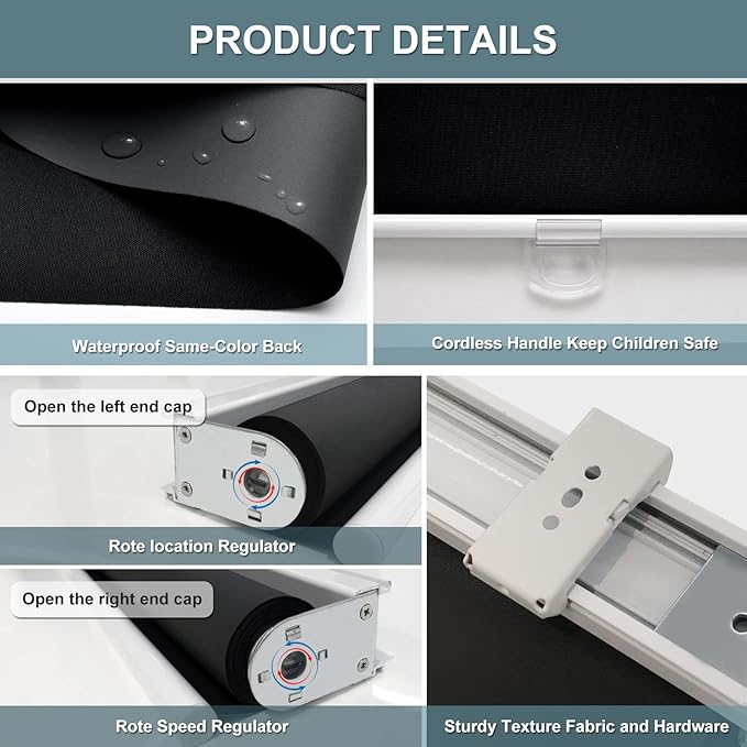 Cordless Roller Shades Blackout Blinds