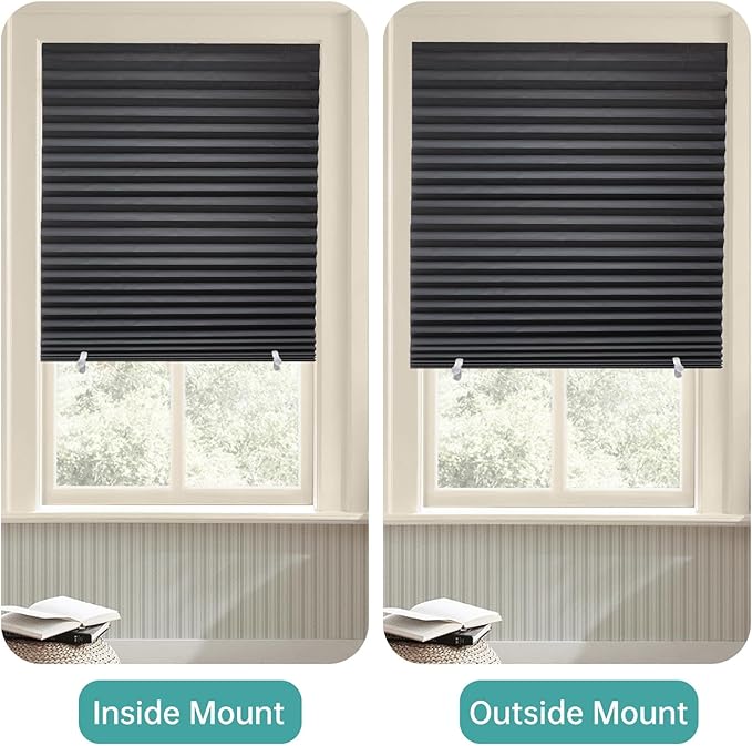 Changshade 12 Pack Temporary Shades, Pleated Paper Blinds