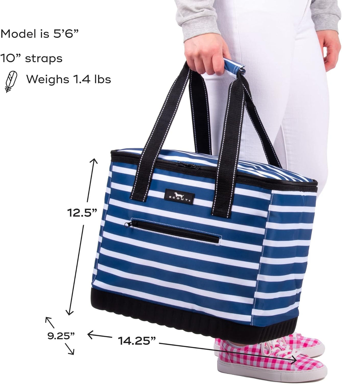SCOUT The Stiff One - Large, Soft, Lightweight, Insulated Cooler with Hard Bottom, Beach, Family, Travel, Picnic Cooler