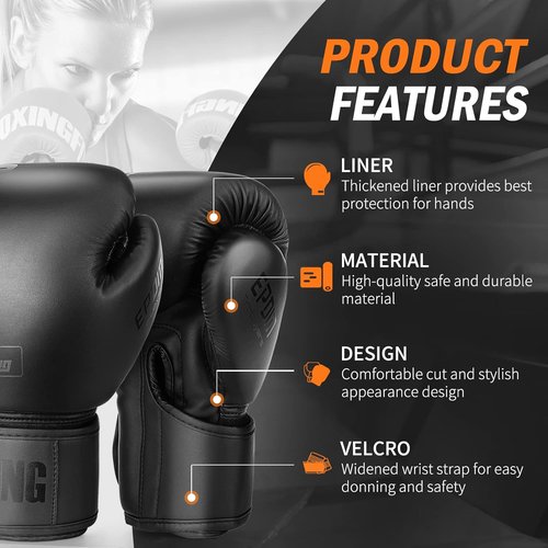 FIVING Boxing Gloves - Durable MMA & Kickboxing Gear for Men & Women | Heavy Bag Training