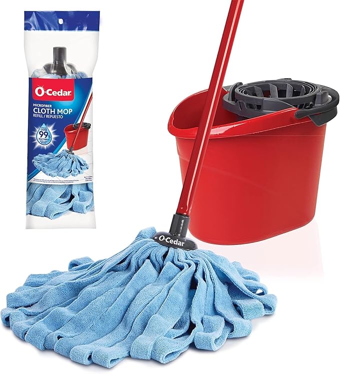O-Cedar Quickwring Bucket & MF Cloth Mop + 1 Lavender PAC (Variety Pack)