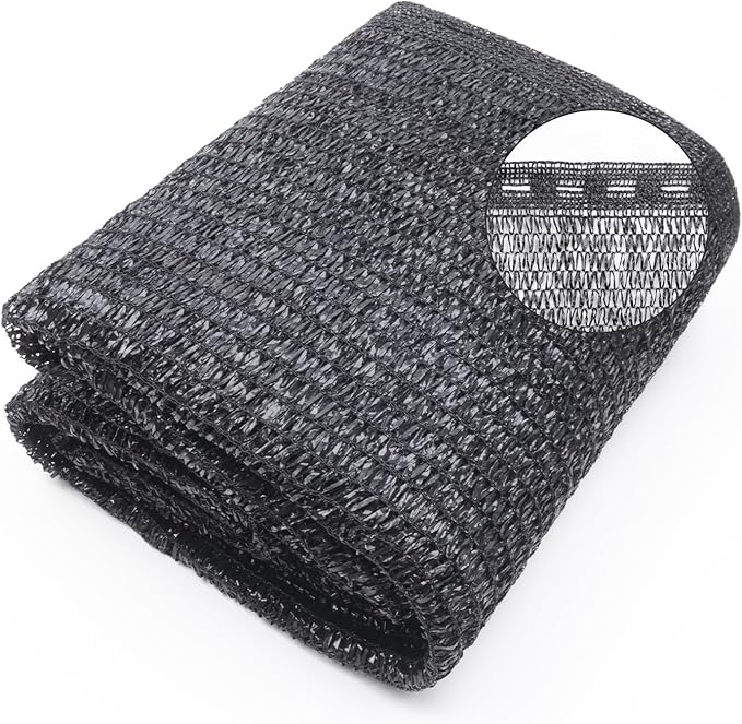 Cool Area 40% 10x12ft Sunblock Shade Cloth Cover Mesh UV Resistant Net for Garden Flower Plant Greenhouse, Black