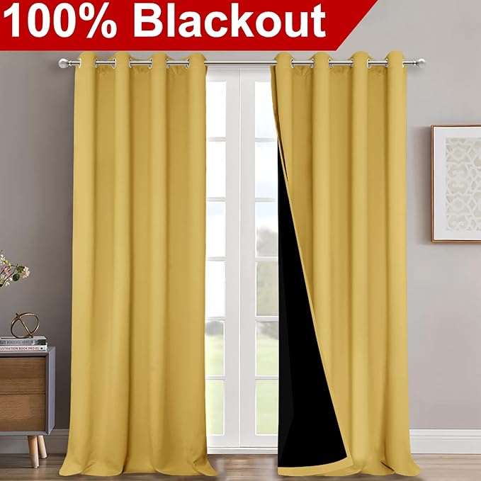 NICETOWN 100% Blackout Blinds, Laundry Room Decor Window Treatment Curtains