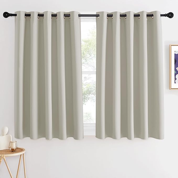 NICETOWN Short Cafe Curtain 54 inch Length, Window Treatment Thermal Insulated