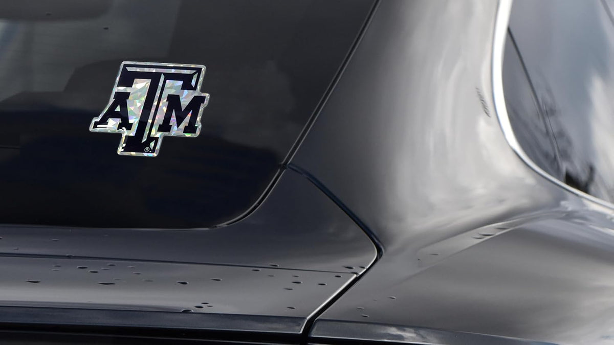 Texas A&M University Silver Reflective Decal | Premium 3D Vinyl Sticker for Car, Water Bottle & More | Officially Licensed