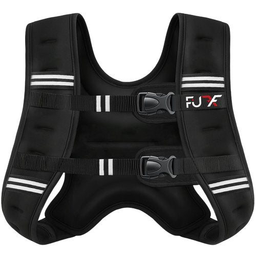 FUFF Weighted vest woman - 15lb Weights with Reflective Stripe, Weighted Vest for Men Women Strength Training Running Walking Jogging