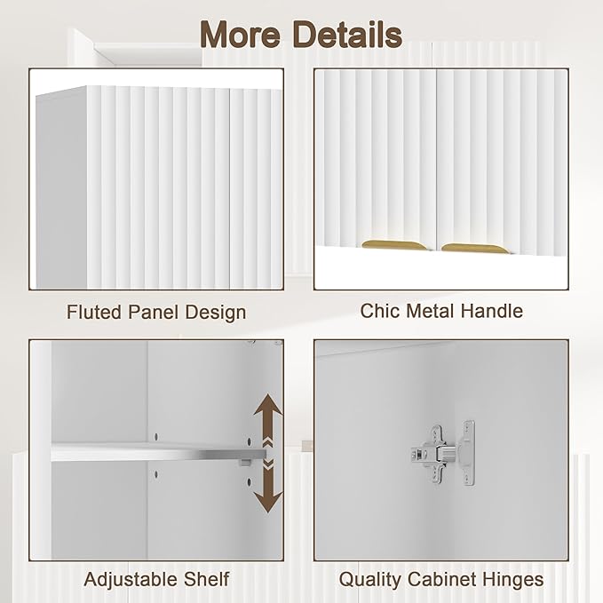 ChooChoo Bathroom Wall Cabinet, Kitchen Storage Cupboard Cabinet