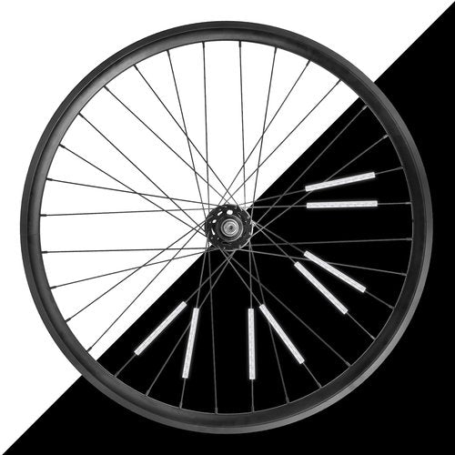 HARFINGTON 36pcs Bike Reflective Spoke Skins 0.2" Plastic Bicycle Spoke Reflectors Spoke Covers Trim Wrap Wheel 360°Visibility for Road Mountain Bike Motorcycles Decoration, Purple