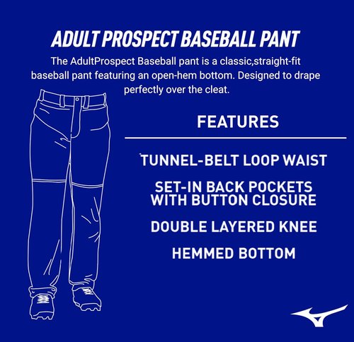 Mizuno Men's MVP Pro Piped Pant - Comfortable Fit for Athletic Performance | Available in Multiple Sizes