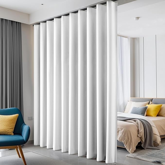 Hoeflife Room Divider Curtains Blackout Floor to Ceiling Curtain