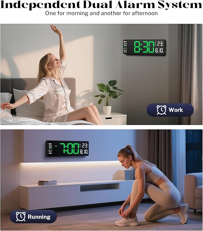 Digital Clock Large Display, Led Big Wall Electric Clocks