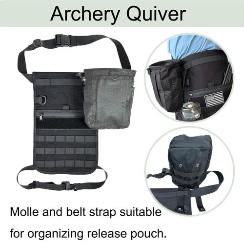 Otomitake Field Quiver 1000D Archery Hip Quiver with Ambidextrous Design and Waterproof Pocket, Ideal for Recurve and Compound Bow (Field Quiver)