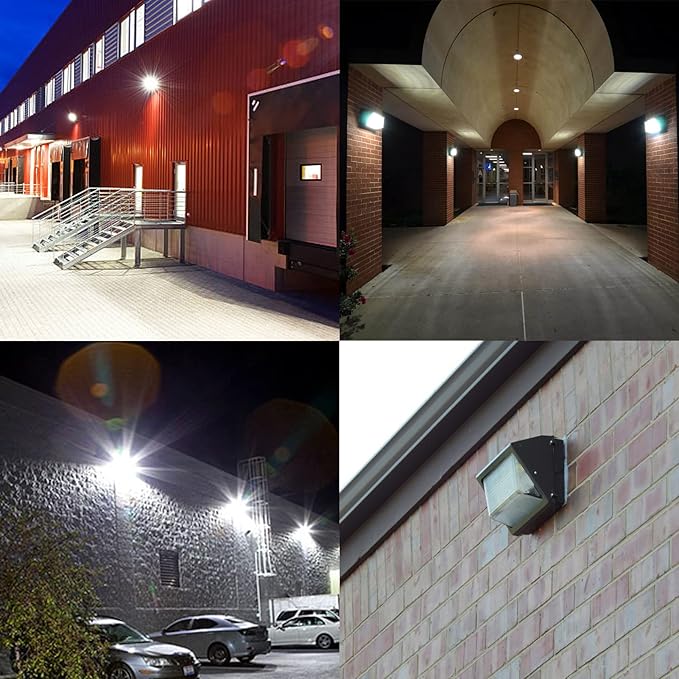 LED Wall Pack Light with Dusk to Dawn Photocell, 120W 15600LM 5000K Daylight