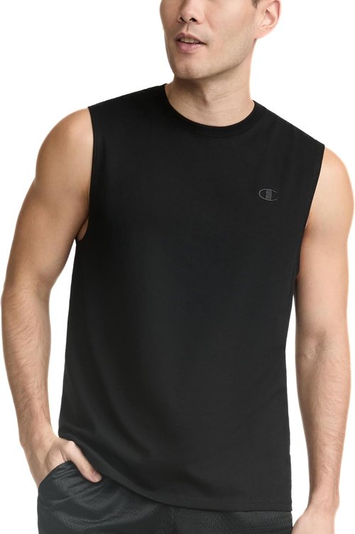Champion Men's Muscle Tank - Classic Graphic Sleeveless Tee for Men | Regular & Big & Tall Sizes