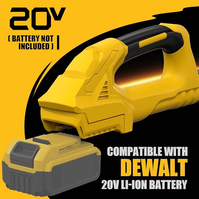 Roof Gutter Cleaning from The Ground, Leaf Blowers Cordless for Dewalt 20V Battery(Tool Only), 580CFM/180MPH, Brushless 3-Speed Motor for Gutter Cleaning Extension Attachment Kit for Garden,House