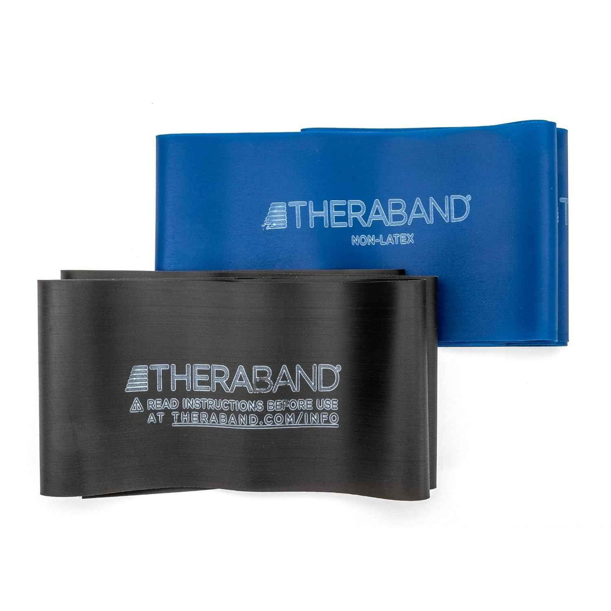 THERABAND Resistance Bands Set - Non-Latex Elastic Exercise Bands for Strength Training & Physical Therapy - Beginner Kit with Yellow, Red, Green