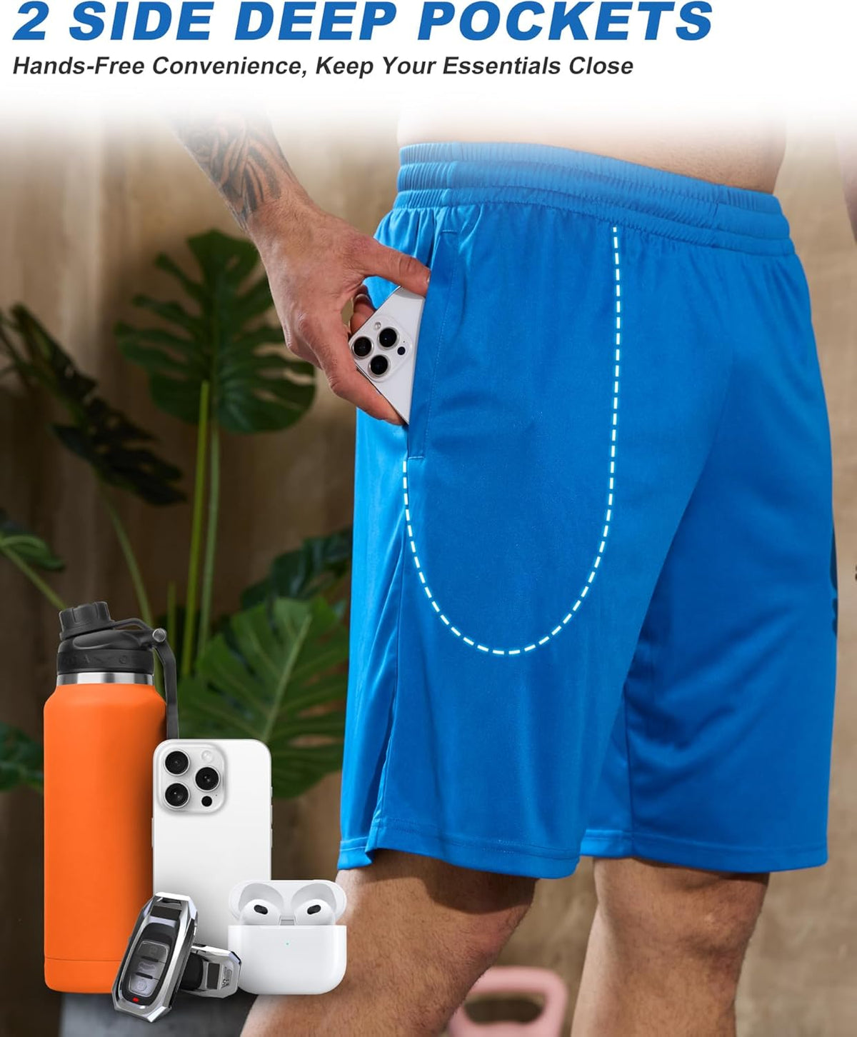 BALENNZ Men's Basketball Shorts - 7 Pack with Pockets | Quick-Dry Athletic Gym Activewear