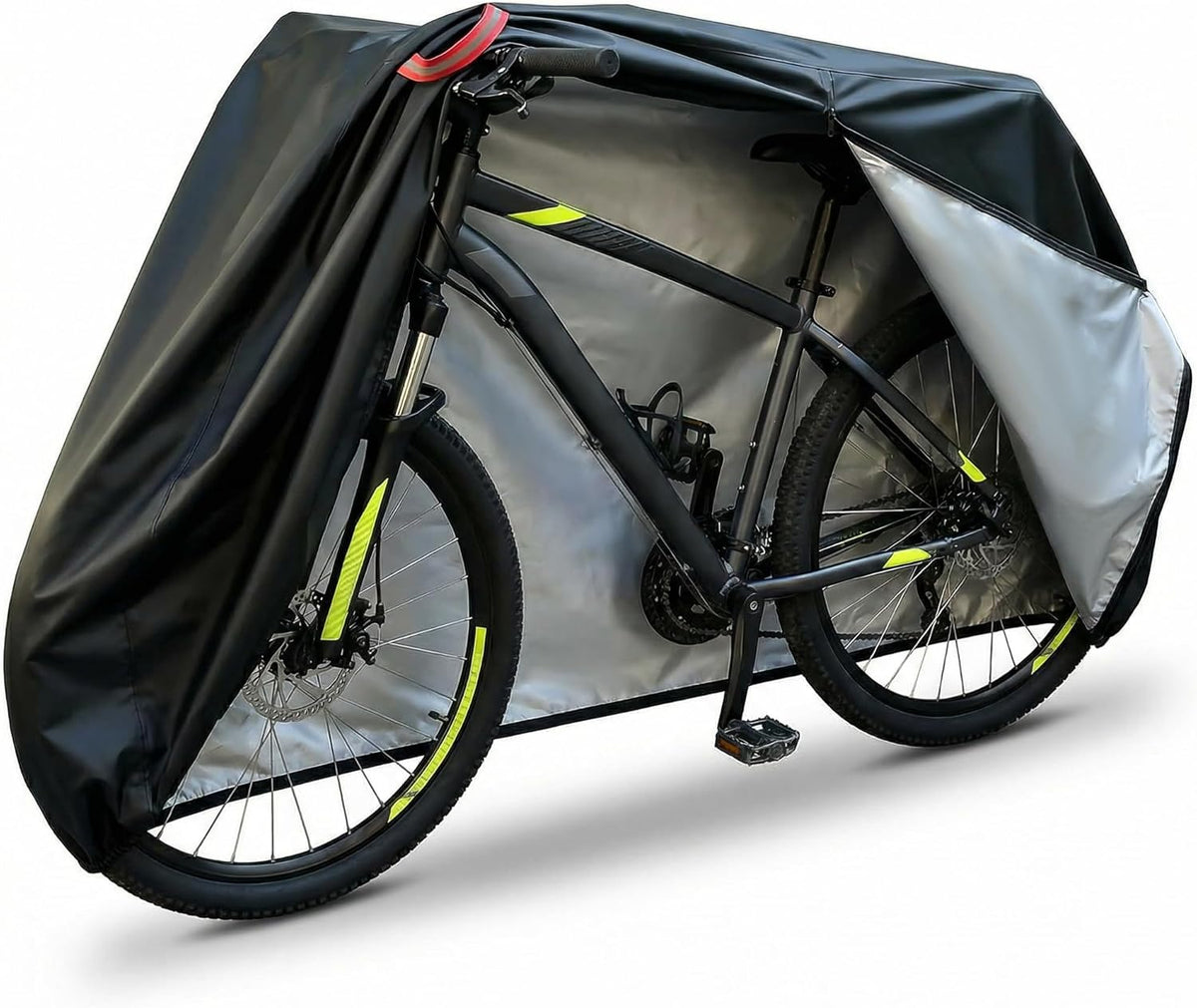 Skiennix Bike Cover - 500D Heavy Duty Waterproof Protection | Fits 1-3 Bikes, Windproof & Reflective Strips