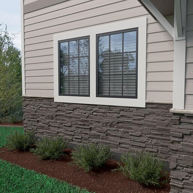 Ekena Millwork 48 5/8"W x 24 3/4"H x 1 1/4"D Cascade Stacked Stone, StoneWall