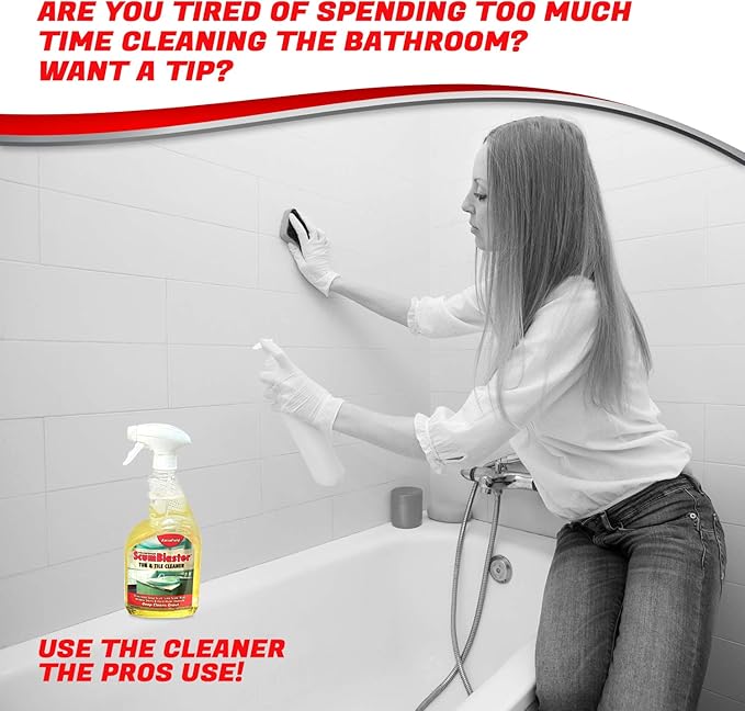 ForceField ScumBlaster: Soap Scum Remover, Tile and Grout Cleaner, Hard Water Stains and Rust, Industrial Strength