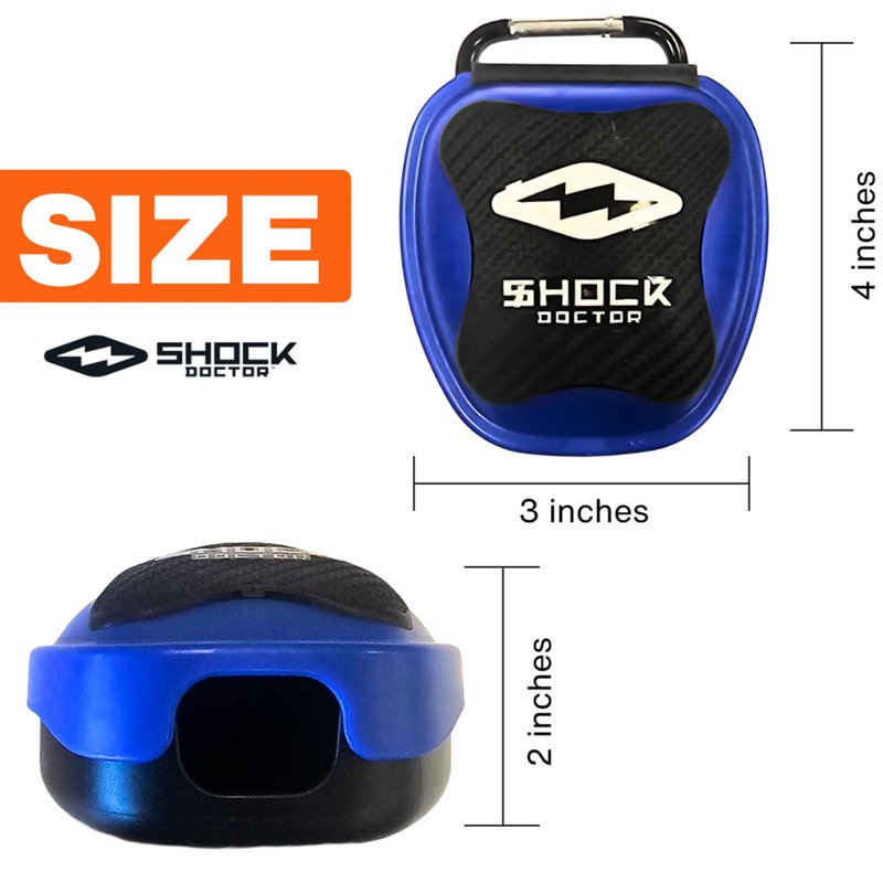 Shock Doctor Mouth Guard Case, Ventilated, Universal Storage for Mouthguard, Adult & Youth Sizes