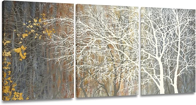 Yihui Arts Brown Canvas Wall Art