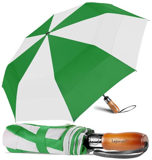 Lejorain Large Umbrella Golf Compact - Oversized Travel Umbrellas for Rain Heavy Duty Automatic Portable Folding Umbrella