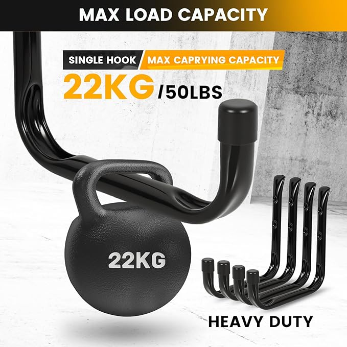 GURADESIGN 8-Pack Heavy Duty Garage Hooks
